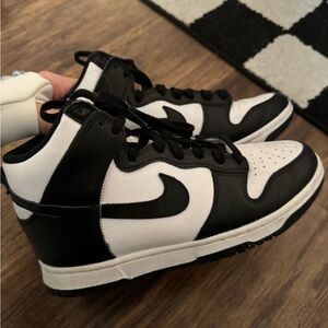 Black and White High-Top Sneakers
